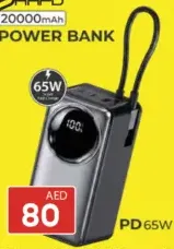 Saafo Power Bank 20000mAh, PD65W