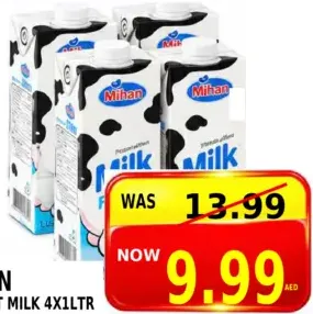 Mihan Milk 4X1Ltr Full Fat