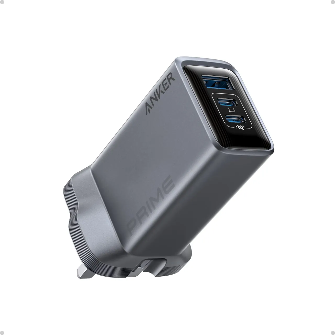 Anker Prime شاحن GaN بقدرة 100W، رمادي، A2688