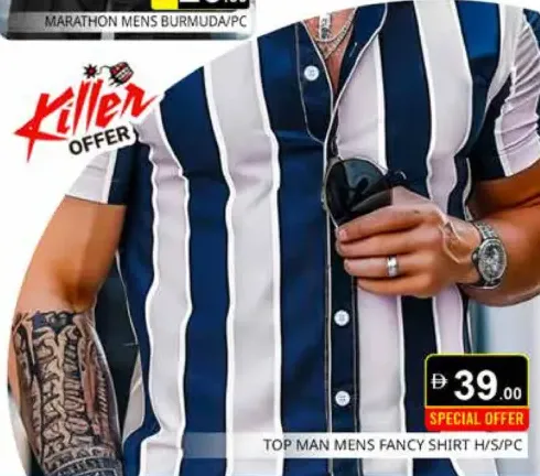 Top Man Mens Fancy Shirt Half Sleeve