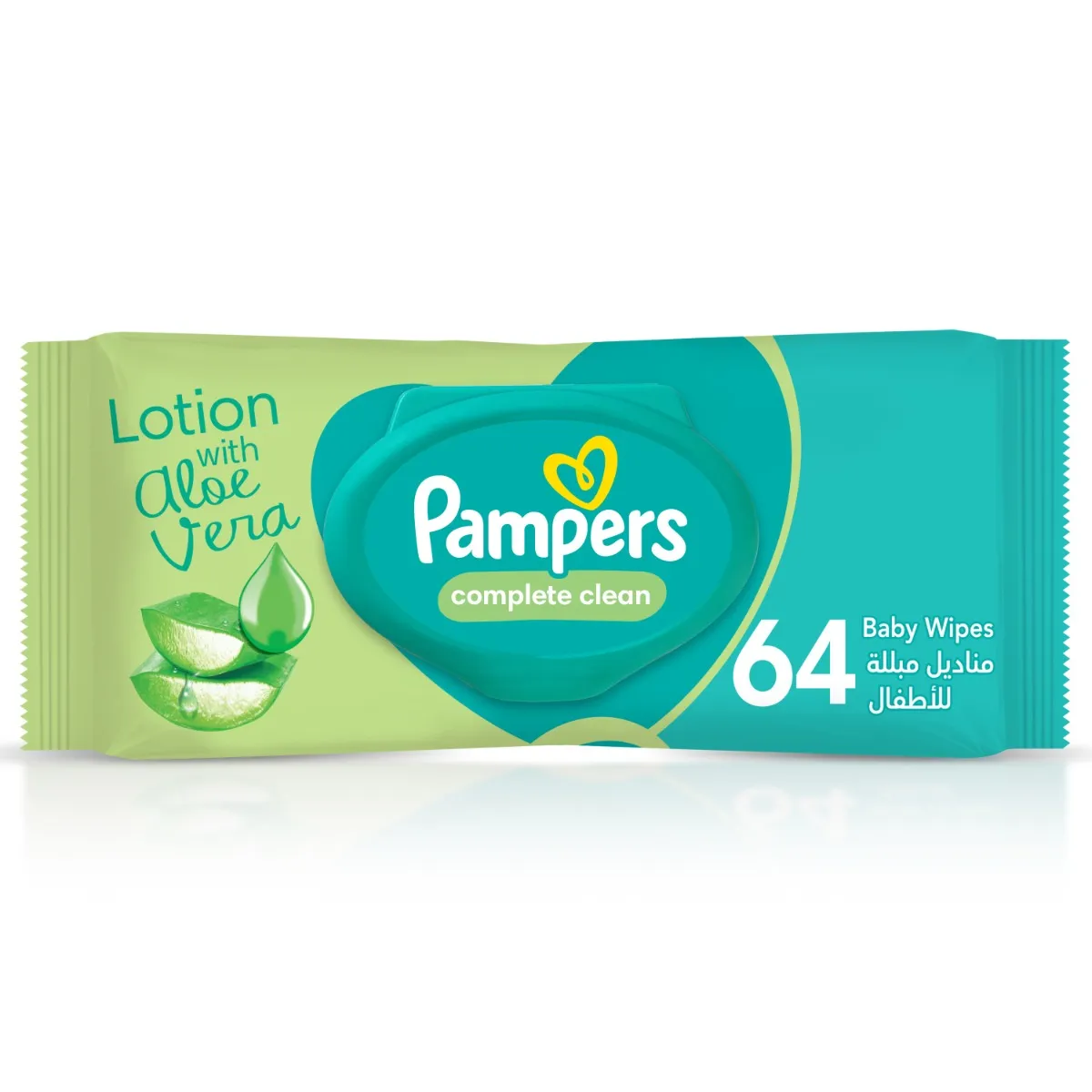 Pampers مناديل مبللة للأطفال للتنظيف الكامل - 64pcs