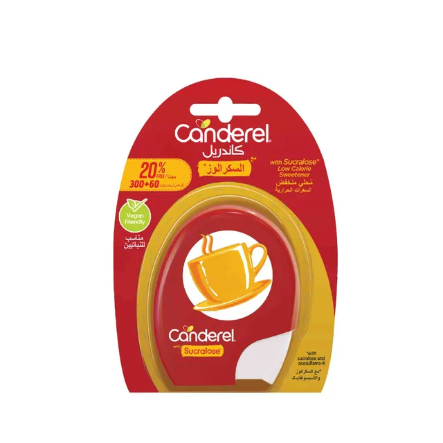 Canderel Sucralose Low Calorie Sweetener 300+60 Tablets