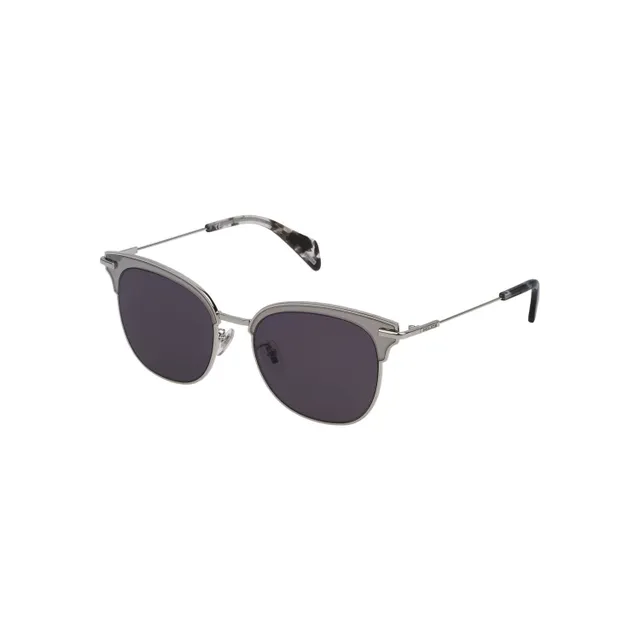 Police Women's Sunglass 622M530579 Square Shiny Full Palladium