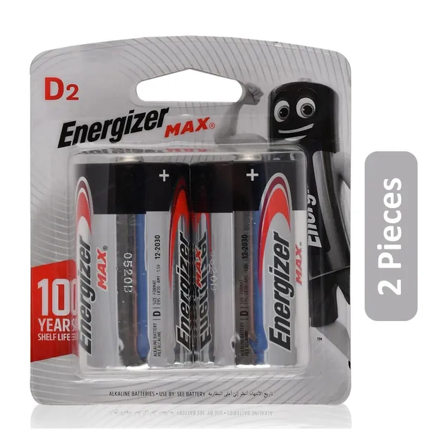 Energizer Max D Alkaline Batteries - 2 Pieces