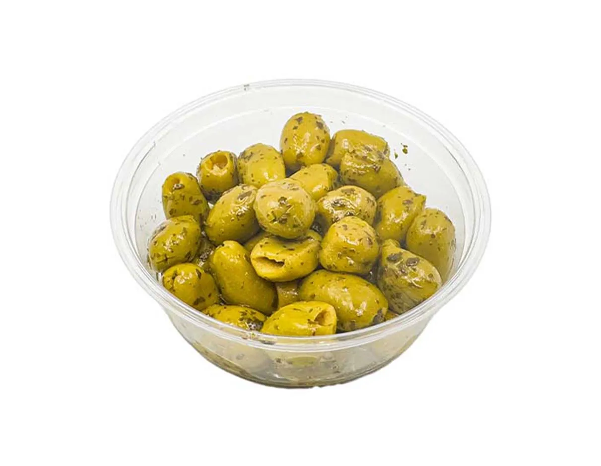 Thinkgreen زيتون أخضر عضوي منزوع النوى مع الأعشاب