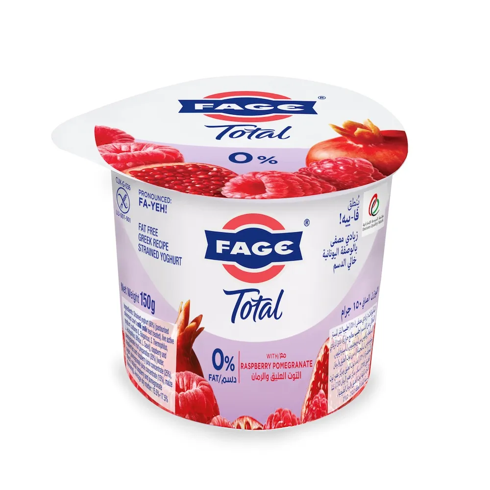 Fage Total زبادي Total 0% دسم بالرمان والتوت