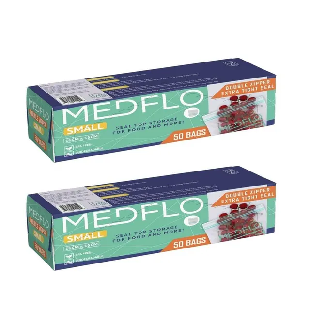 Medflo Top Seal Storage Bag Small - 2 x 50 Pcs