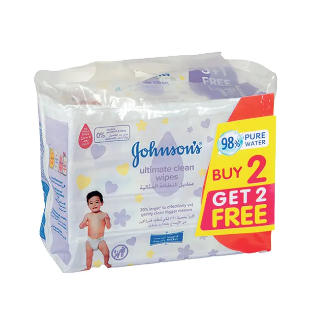 Johnson&Johnson Ultimate Clean Baby Wipes - 4 x 48s