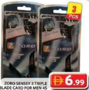 Zoro SENSEV بطاقة شفرات ثلاثية 3 للرجال