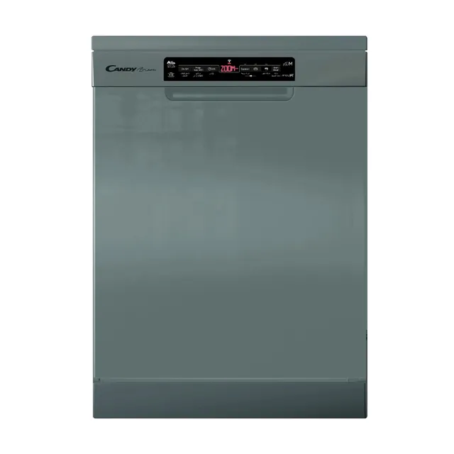 Candy 13 Place Settings Brava Dishwasher - CDPN 2D360PX-19 - Inox - 9 Programs - WiFi+BT - Zoom 39 Minutes Quick Cycle - Add Dish - 5 Digit Display