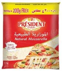 Président جبنة موزاريلا مبشورة