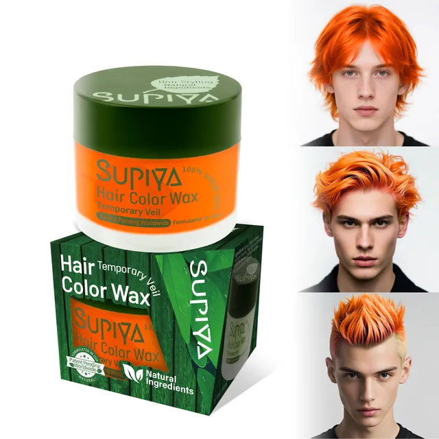 Supiya Temporary Hair Color Wax for Men - Washable Hair Wax Color, All-Day Hold Disposable Hair Wax for Party, CosplayDaily(Honey COLOR41