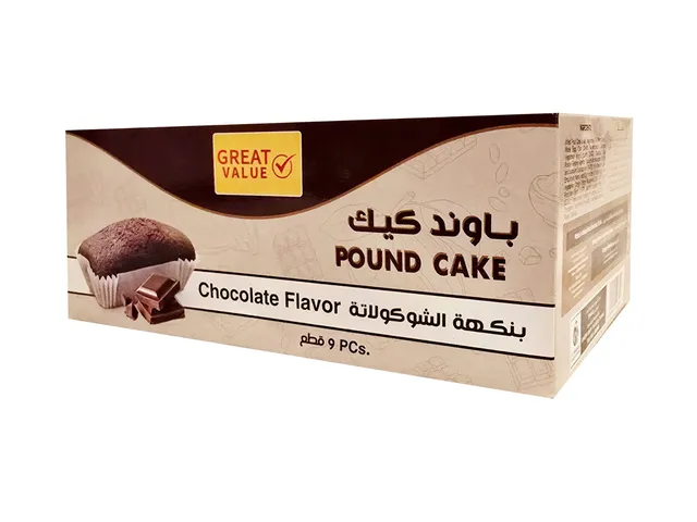 Great Value Pound Cake Plain - 9's