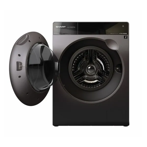 Sharp 1200 RPM Front Load Washing Machine J-Tech Inverter Technology Silver/Grey Model- ES-FP1252KJZ-S