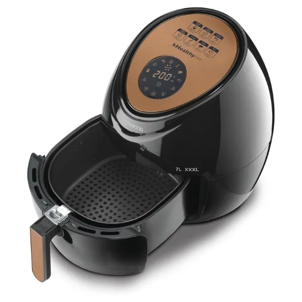 Kenwood مقلاة هوائية رقمية | تدوير هواء ساخن سريع للقلي | الشواء | التحمير | الخبز والتحميص | Black | HFP72.000BK