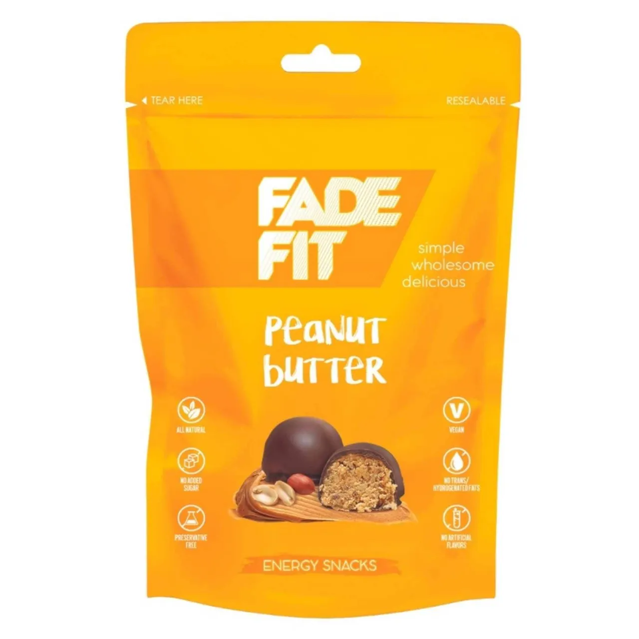 Fade Fit كرات الطاقة بزبدة الفول السوداني