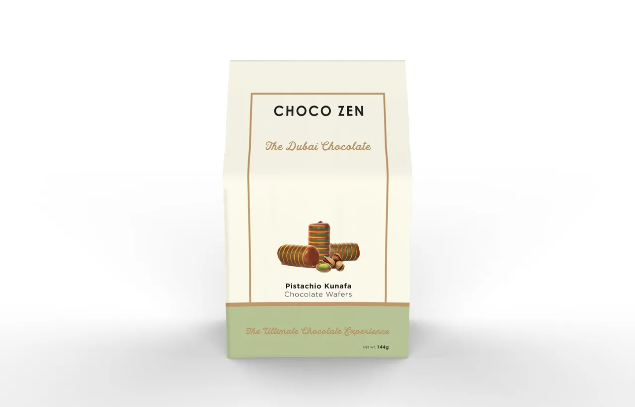 Choco Zen لوح شوكولاتة كنافة بالفستق