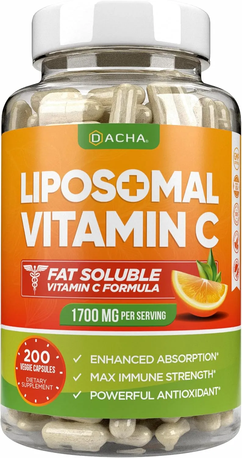 Dacha فيتامين C ليبوسومي طبيعي Nutrition - داعم المناعة والكولاجين، 1700mg