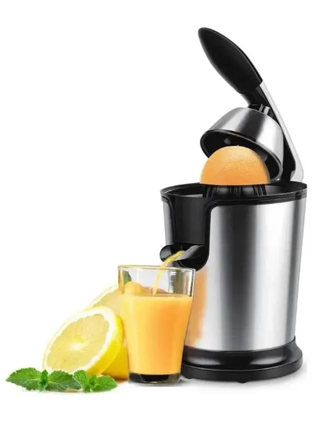 zentree Electric Citrus Juicer with Powerful Motor, Stainless Steel Orange Squeezer, Automatic Juicing Machine with Soft-Grip Handle, Easy-to-Use Juice Extractor for Oranges, Lemons and Other Citrus Fruits for Home & Kitchen