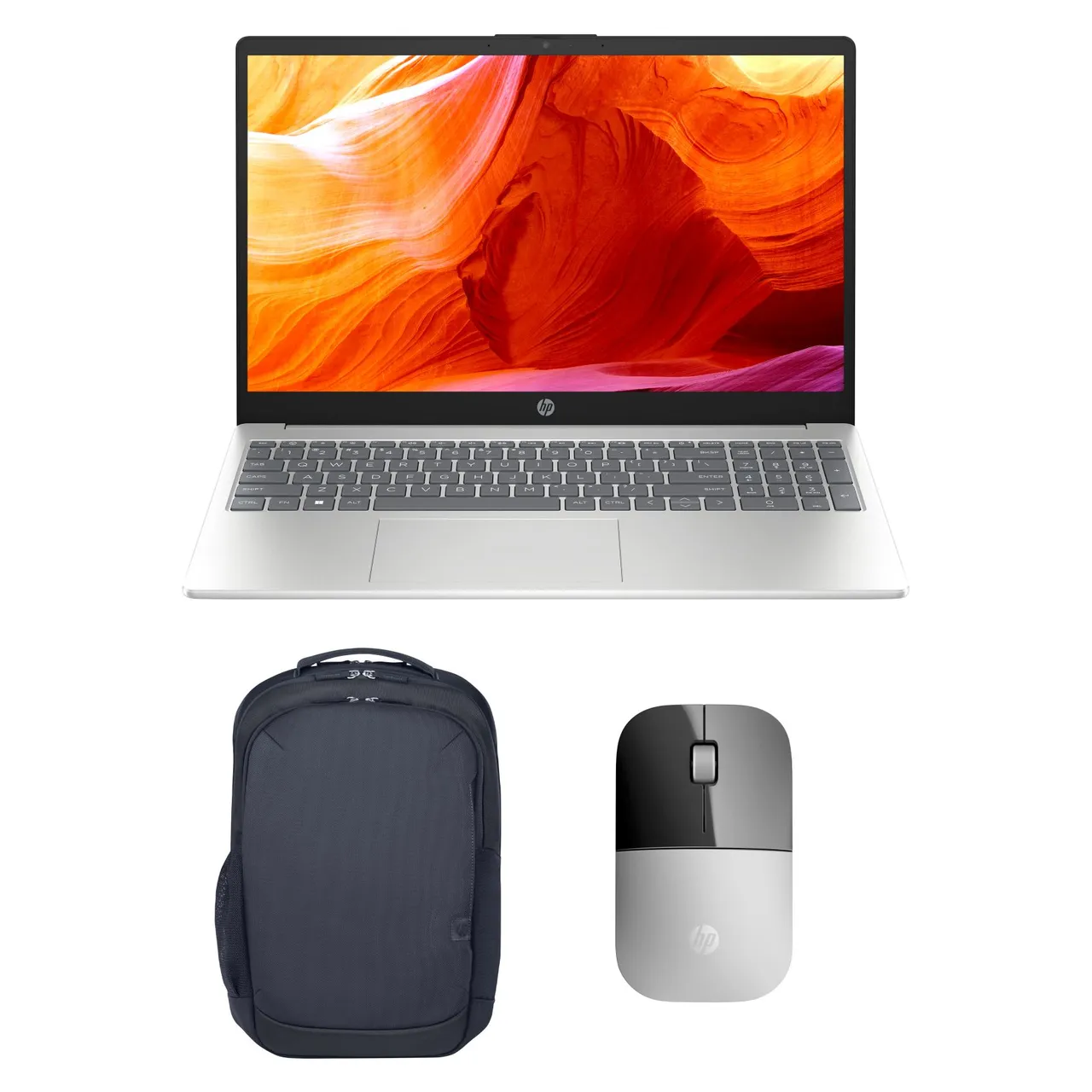HP لابتوب 15-fd0213ne، Intel Core i5-1334U، RAM 16GB، SSD 512GB، شاشة 15.6-Inch FHD IPS، بطاقة رسومات Intel Iris XE، Windows 11 Home، فضي طبيعي، BG7D3EA مع مجموعة