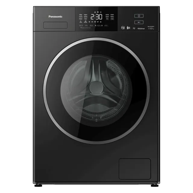 Panasonic Front Load Washer NA-22CER1B, Inverter, Stainless Steel, Black