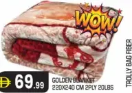 Golden V Blanket 2 Ply 20 Lbs
