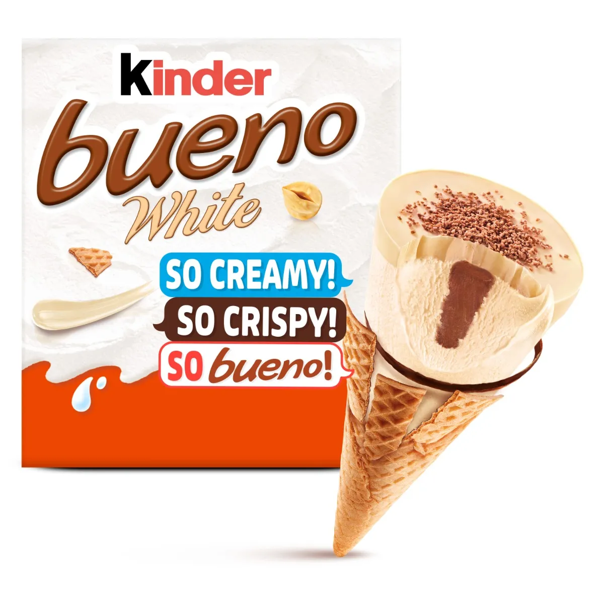 Kinder Bueno آيس كريم أبيض (62 Gx4Pcs)