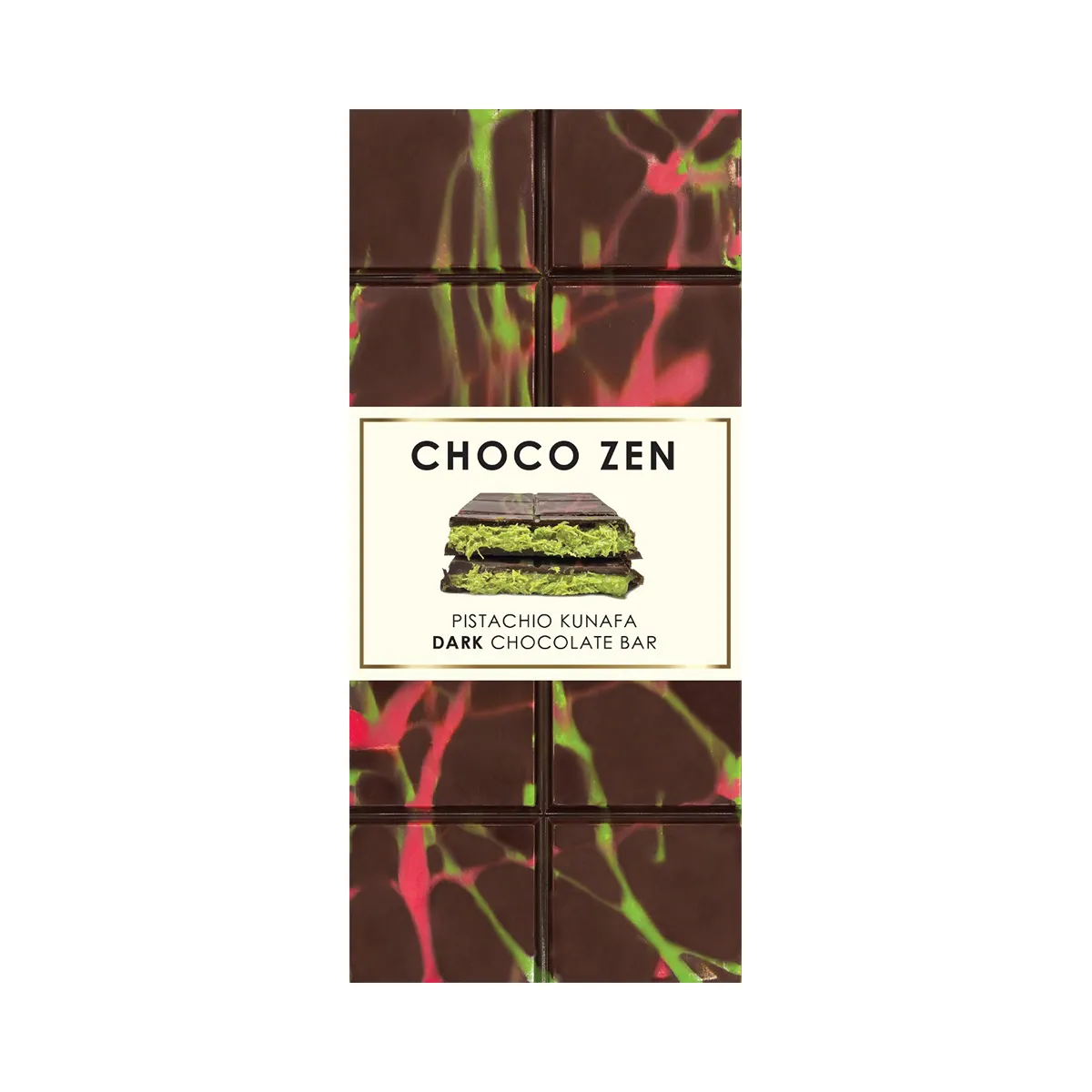 Choco Zen شوكولاتة دبي الداكنة بالكنافة والفستق Chocozen