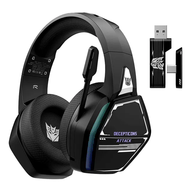 Transformers TF-G10 Wireless Bluetooth Over-Ear Headphone, Black