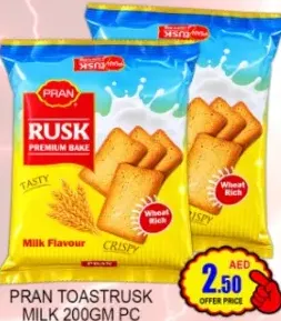 Pran بقسماط بالحليب/القمح بريتانيا