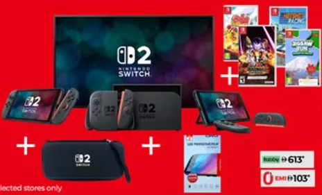 Nintendo Switch 2 Console + 4 Assorted Games + 2 Accessory