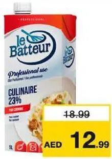 Le Batteur UHT Cooking Cream 23%