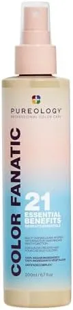 Pureology Color Fanatic Leave-In Conditioner Hair Treatment Detangler Spray, Protects Hair Color From Fading, Heat Protectant, Vegan, 6.7 Fl Oz