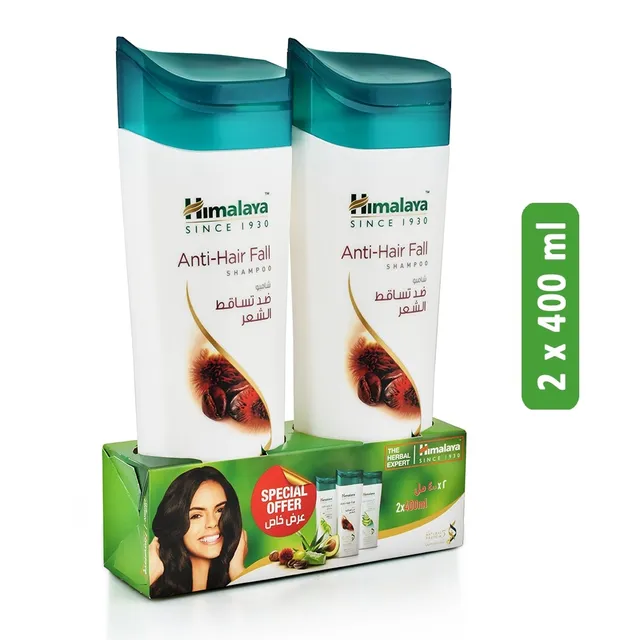 Himalaya Anti Hair Fall Shampoo All Hair Types 400Mlx2Pcs Value Pack