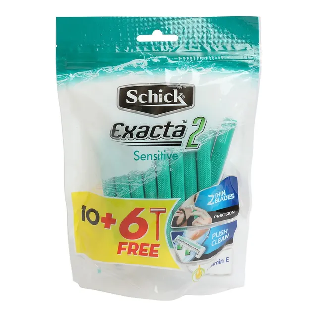 Schick Exact 2 Sensitive Razors - 10 + 6 (Free) Razors