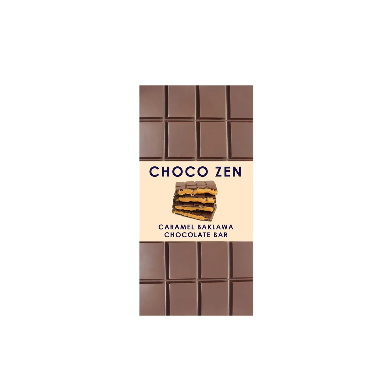 Choco Zen لوح شوكولاتة بقلاوة بالكراميل
