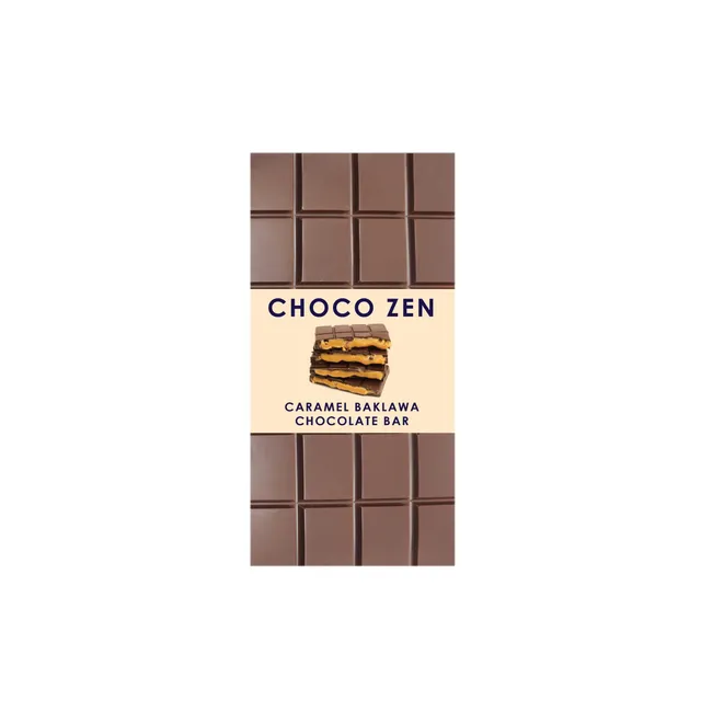 Choco Zen Caramel Baklawa Chocolate Bar