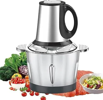 generic مفرمة طعام كهربائية ومفرمة لحم، وعاء SS304، موتور شديد التحمل، للاستخدام المنزلي والتجاري
