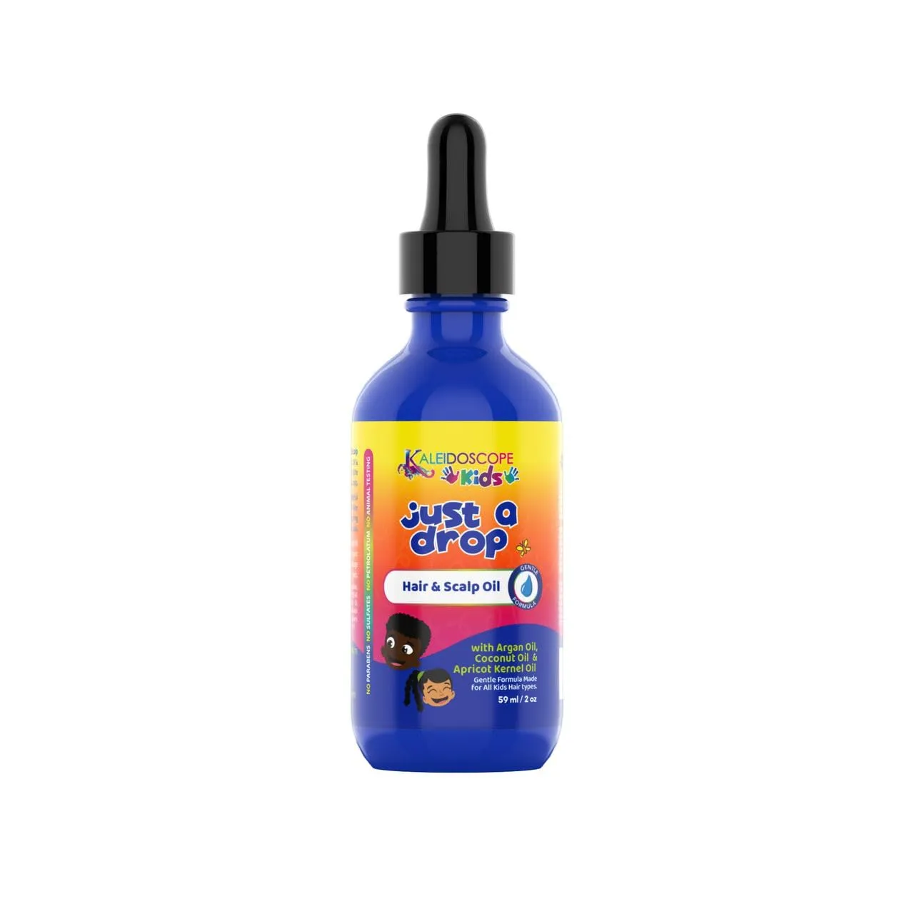 Kaleidoscope Hair Products Kaleidoscope Kids Just a Drop زيت مغذ للشعر، ينعم الشعر المجعد، 2 oz