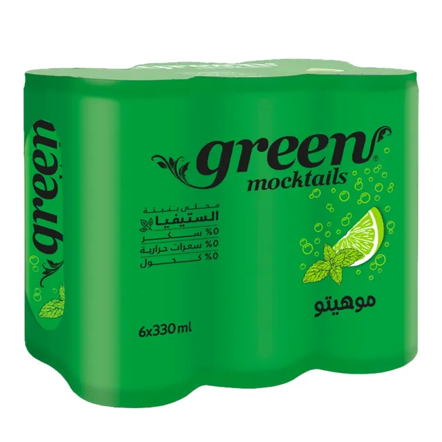 Green Cola Green Mocktails Mojito Carbonated Drink