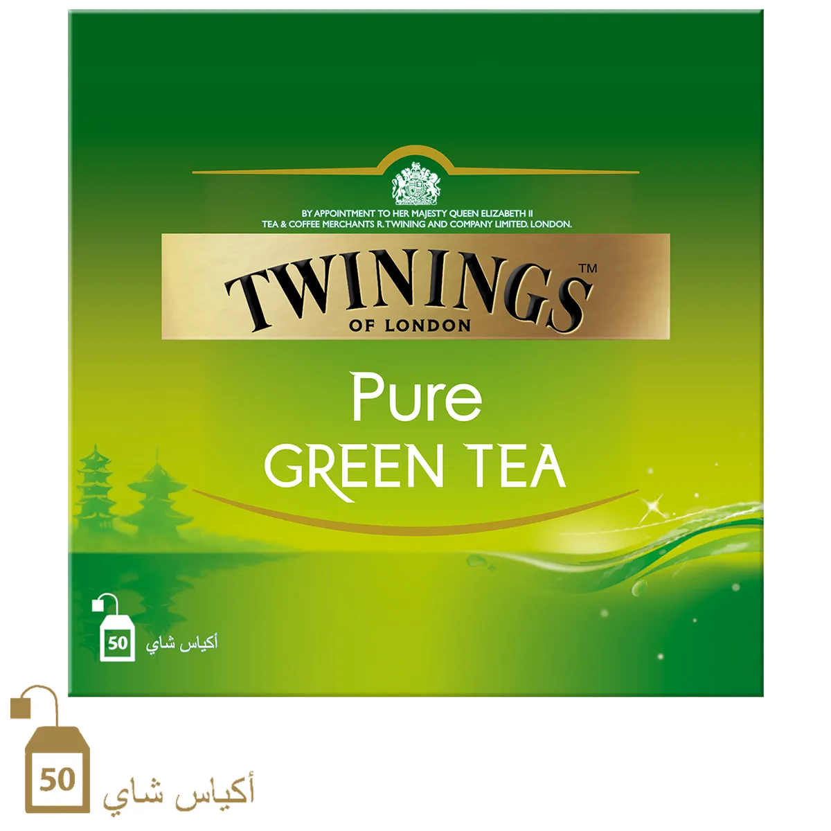 Twinings شاي أخضر نقي - 50 كيساً