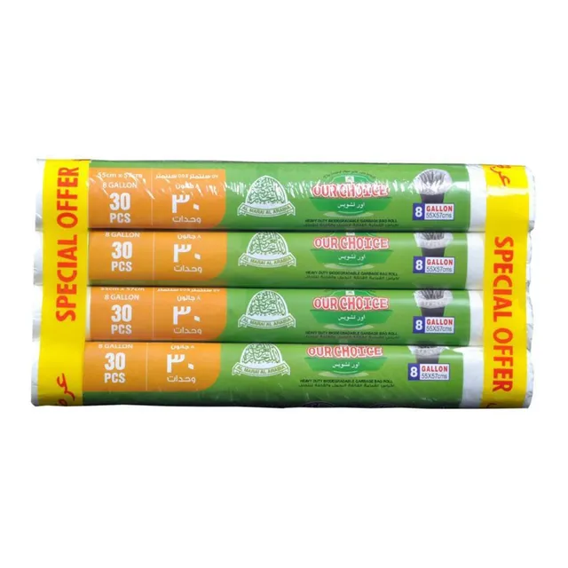 Our Choice Trash Bag 8 Gallon (1X30) X 4 Pcs Offer