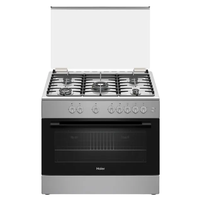 Haier 90cm Cooker HCR9060GT2, Stainless Steel, 5 Burners