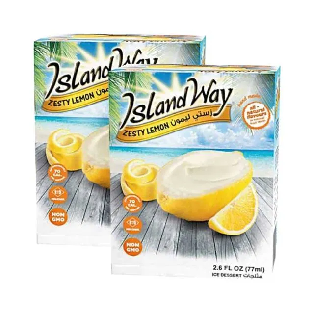 Island Way Fruit Sorbet Ice Cream Zesty Lemon