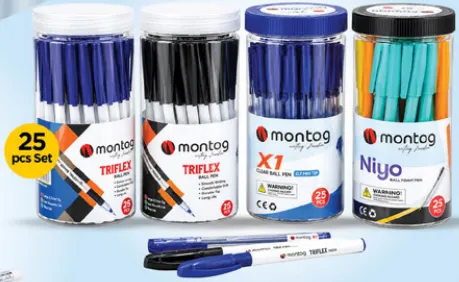 montag قلم حبر جاف متنوع