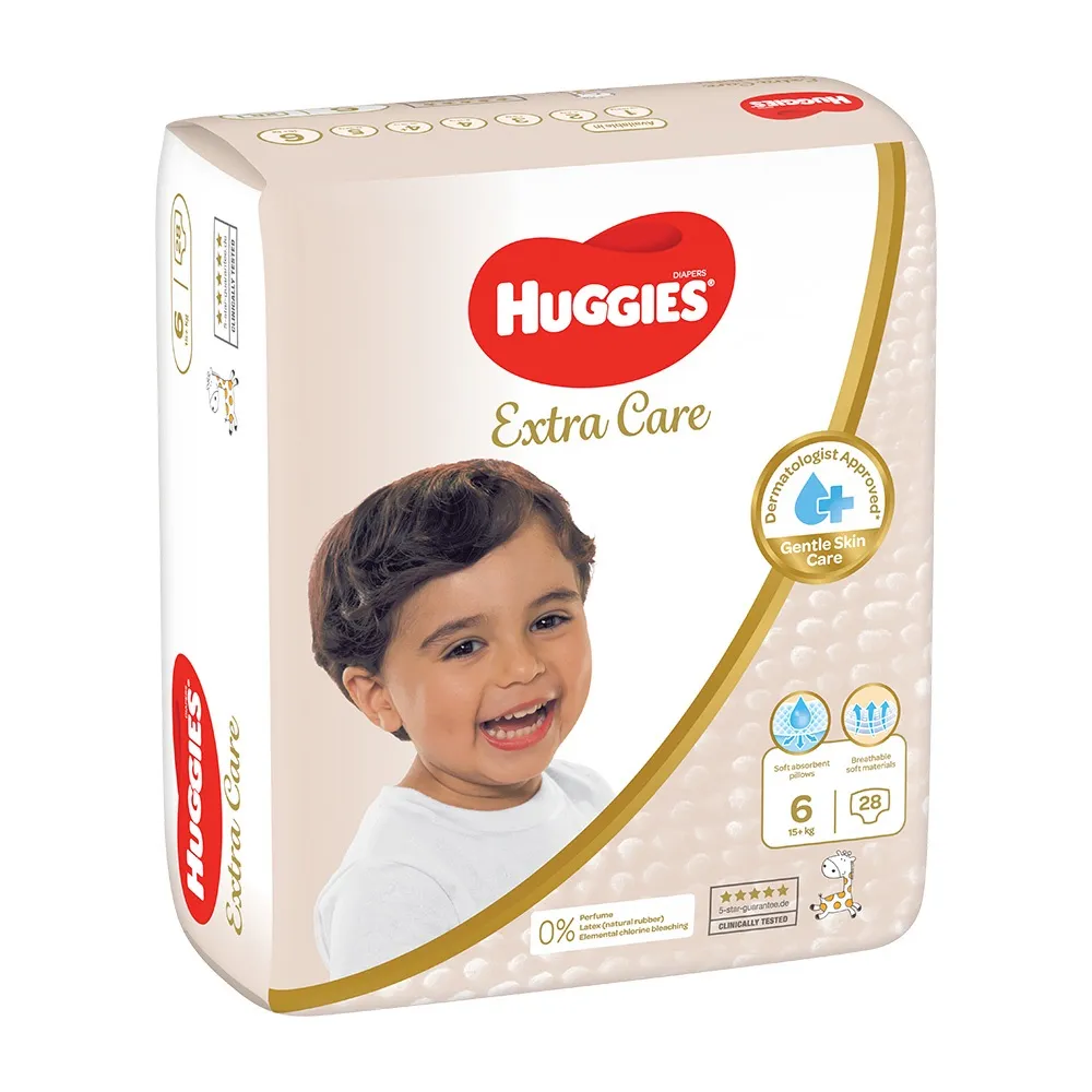 Huggies عبوة اقتصادية عناية إضافية مقاس 6 (15+ Kg) - 28 pcs
