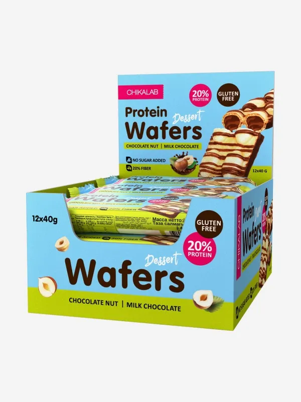 Protein wafer bars "CHIKALAB" with the taste of "Chocolate-nut dessert"