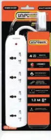 Unipower 4 Way Extension Socket EX2026
