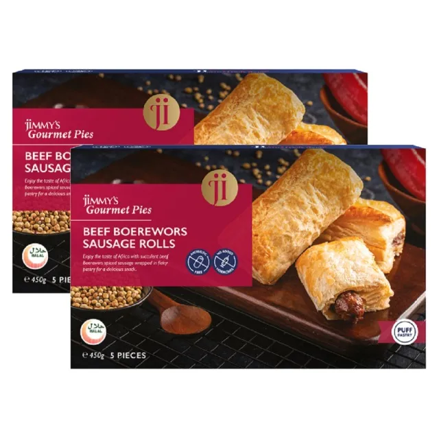 Jimmy's Beef Sausage Rolls Boerewors