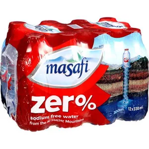 Masafi Water Zero Sodium 330mlx12Pieces